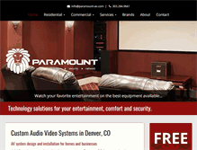 Tablet Screenshot of paramount-av.com